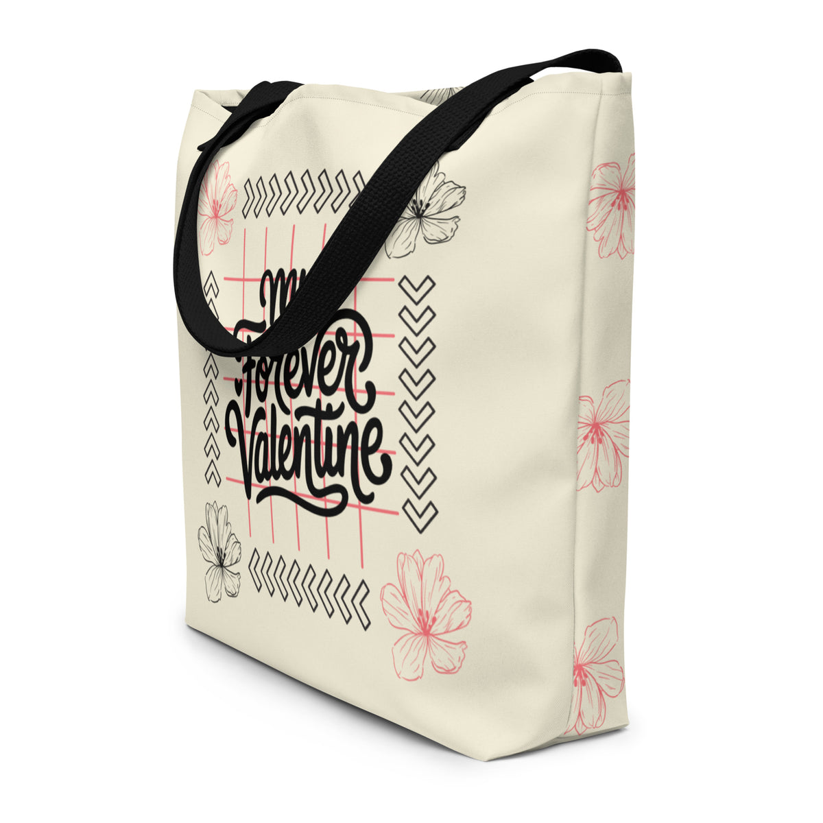 “My Forever Valentine” Tote for Her - - Tote Bags