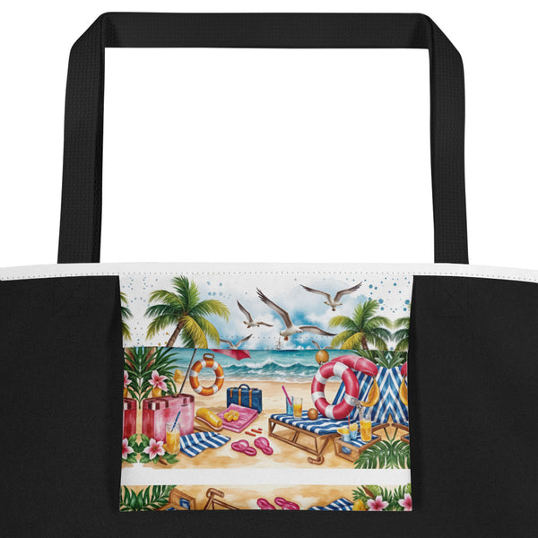 Vacation Vibes - Dreamy Beach Scenes on the Go - - Tote Bags