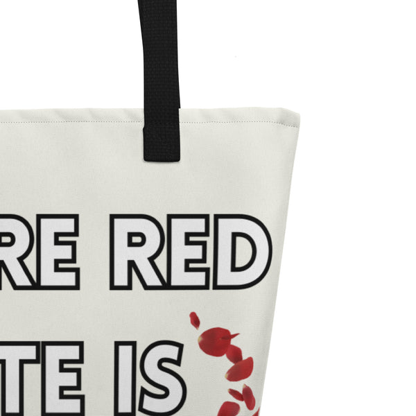 Love-Heavy Tote Bag – Skull and Roses for Her - - Tote Bags