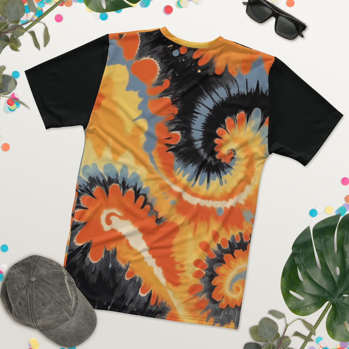 Volcanic Swirl - Bold Tie-Dye Men’s T-Shirt - - T-shirts