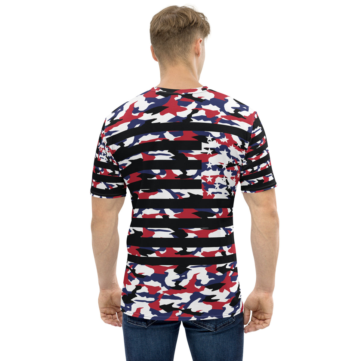 Patriotic Camouflage - Modern Flag T-Shirt - - T-shirts