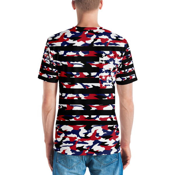 Patriotic Camouflage - Modern Flag T-Shirt - - T-shirts