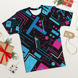 Geometric Dreams - Abstract Pattern Men's Crew Neck T-Shirt - -