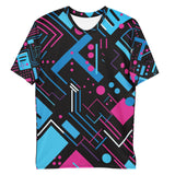 Geometric Dreams - Abstract Pattern Men's Crew Neck T-Shirt - -