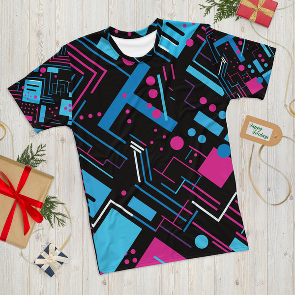 Geometric Dreams - Abstract Pattern Men's Crew Neck T-Shirt - -