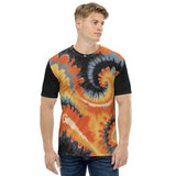 Volcanic Swirl - Bold Tie-Dye Men’s T-Shirt - - T-shirts