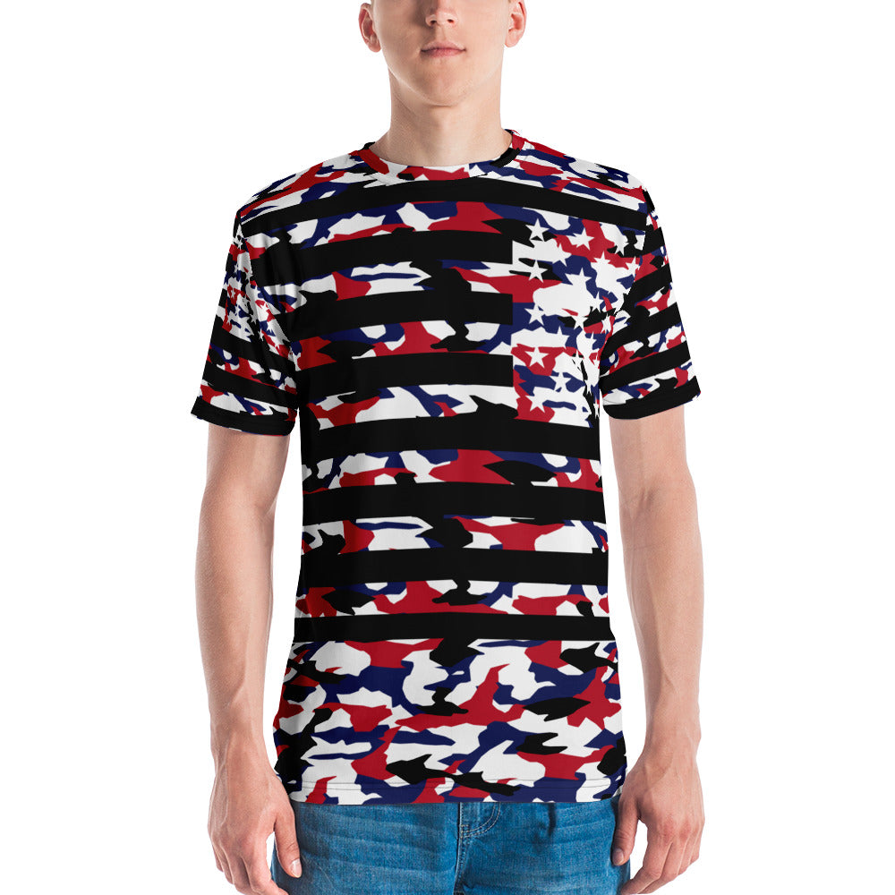 Patriotic Camouflage - Modern Flag T-Shirt - - T-shirts