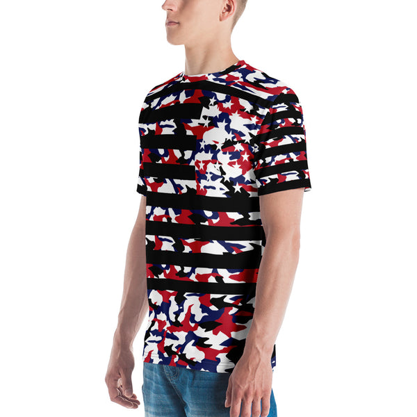 Patriotic Camouflage - Modern Flag T-Shirt - - T-shirts