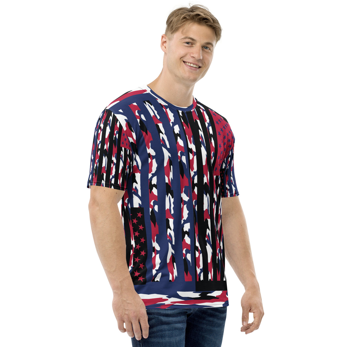 Stars & Stripes Reimagined - Modern Camo Tee - - T-shirts