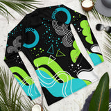 Wave Rider – Men's All-Over Swim Shirt for Adventure - - Long Sleeve Shirt