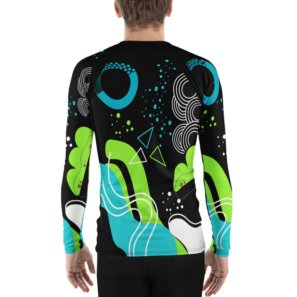 Wave Rider – Men's All-Over Swim Shirt for Adventure - - Long Sleeve Shirt