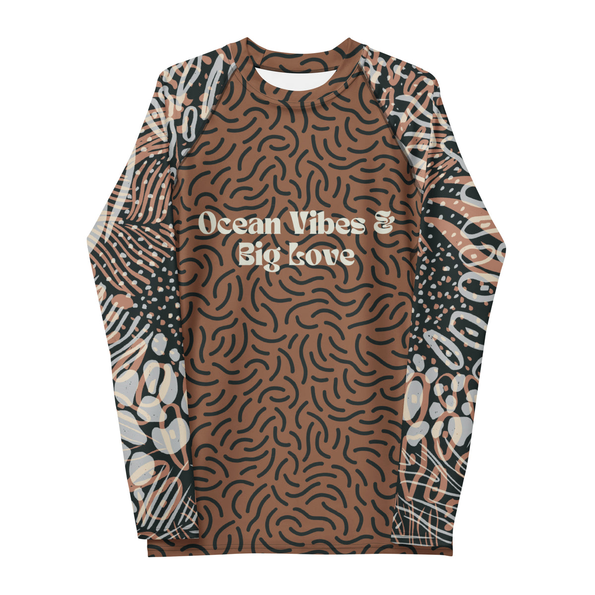 Swim Free, Love Deep – Men’s All-Over Swim Shirt - - Long Sleeve Shirt