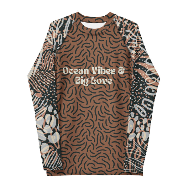 Swim Free, Love Deep – Men’s All-Over Swim Shirt - - Long Sleeve Shirt