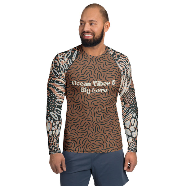 Swim Free, Love Deep – Men’s All-Over Swim Shirt - - Long Sleeve Shirt