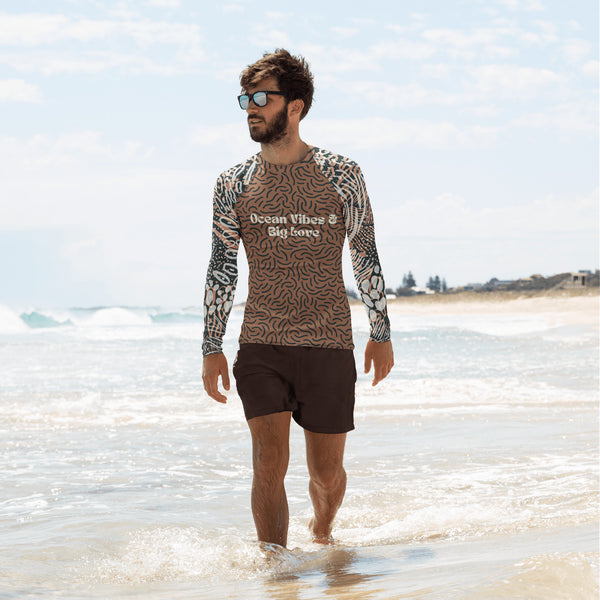 Swim Free, Love Deep – Men’s All-Over Swim Shirt - - Long Sleeve Shirt