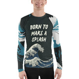 Born to Make a Splash – Men’s All-Over Swim Shirt - 2XL - Long Sleeve Shirt