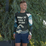 Born to Make a Splash – Men’s All-Over Swim Shirt - - Long Sleeve Shirt