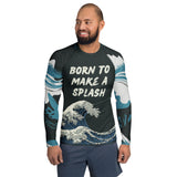 Born to Make a Splash – Men’s All-Over Swim Shirt - - Long Sleeve Shirt