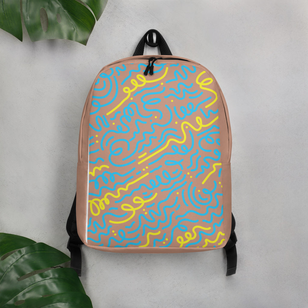 Abstract Whimsy Minimalist Backpack - Default Title - Backpacks