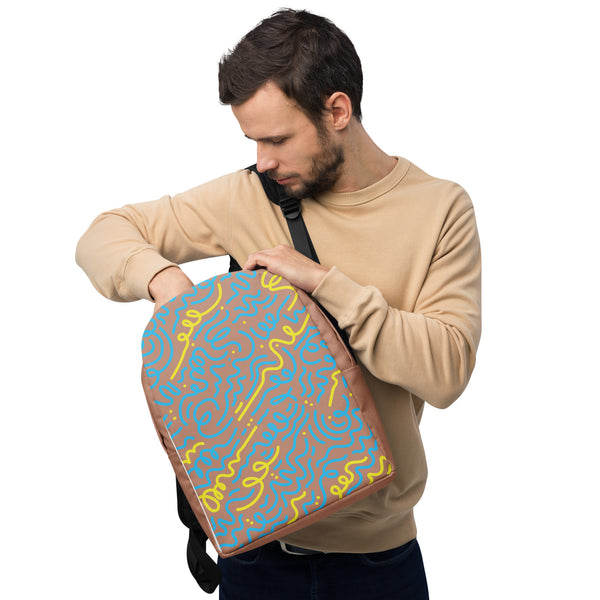 Abstract Whimsy Minimalist Backpack - - Backpacks