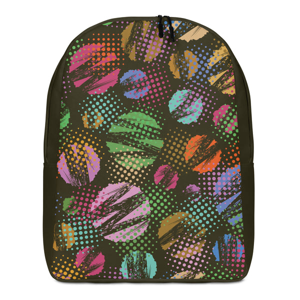 Retro Dot Delight Minimalist Backpack - - Minimalist Back