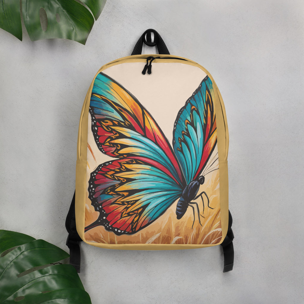 Colorful Wings - Golden Dreams - Artistic Butterfly Backpack - Default Title - Minimalist Backpacks