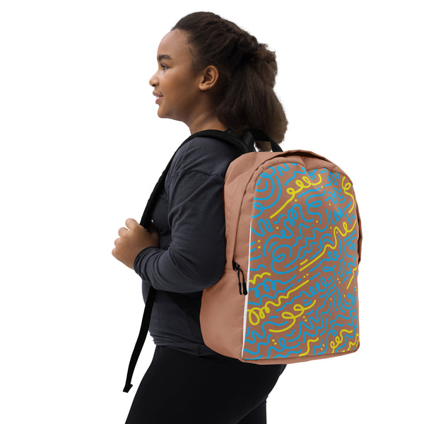 Abstract Whimsy Minimalist Backpack - - Backpacks