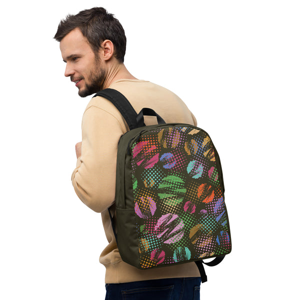 Retro Dot Delight Minimalist Backpack - - Minimalist Back