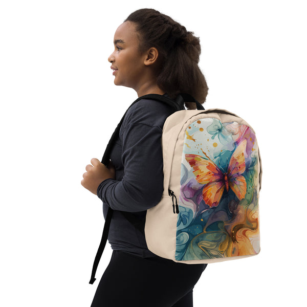 Butterfly Dreams - All-Over Print Minimalist Backpack - - Minimalist Backpacks