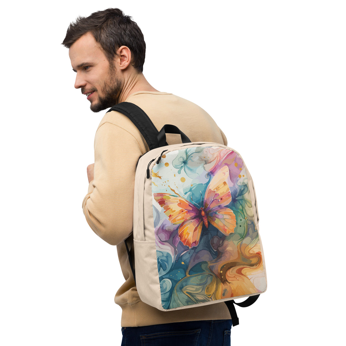 Butterfly Dreams - All-Over Print Minimalist Backpack - - Minimalist Backpacks