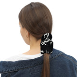 Classic Black & White Floral Neck Gaiter - - Hair Accessories