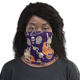 Fright Night Flair - Tropical Skull and Pumpkin Gaiter - - Hair Accessories