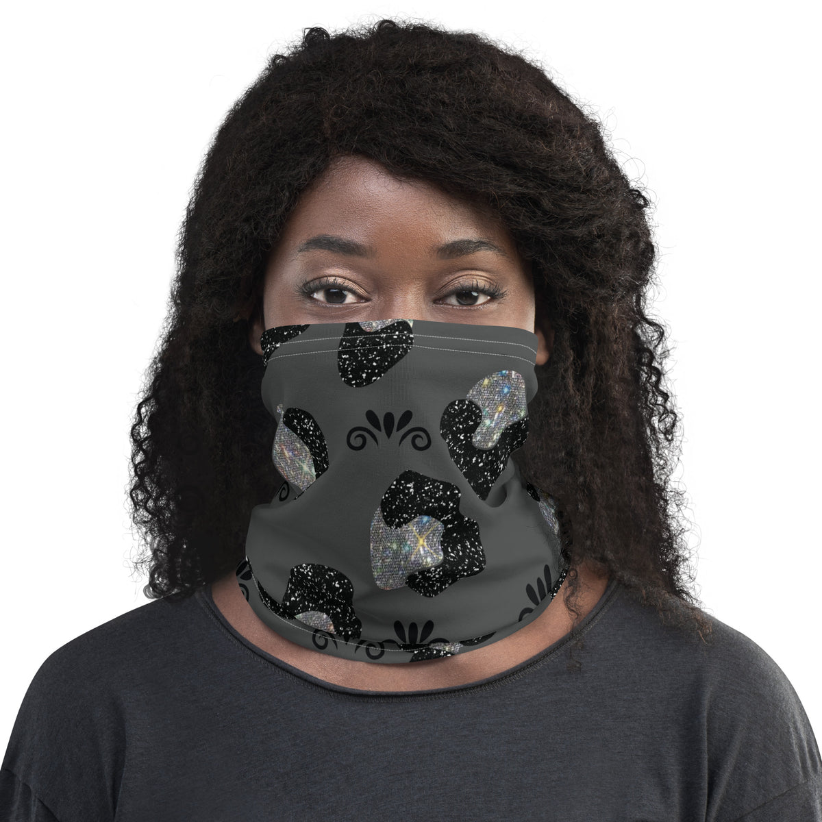 Starry Night Print Neck Gaiter - - Hair Accessories