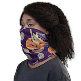 Fright Night Flair - Tropical Skull and Pumpkin Gaiter - - Hair Accessories