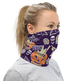 Fright Night Flair - Tropical Skull and Pumpkin Gaiter - - Hair Accessories