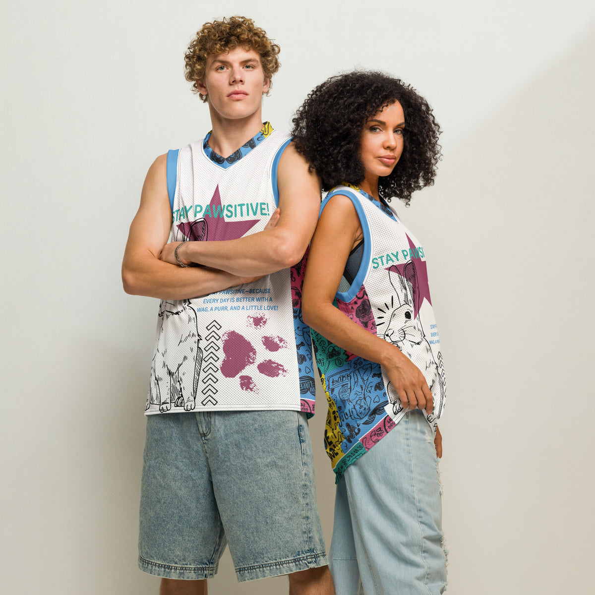 Stay Pawsitive Jersey – Gift Joy to a Pet Lover - - Jerseys