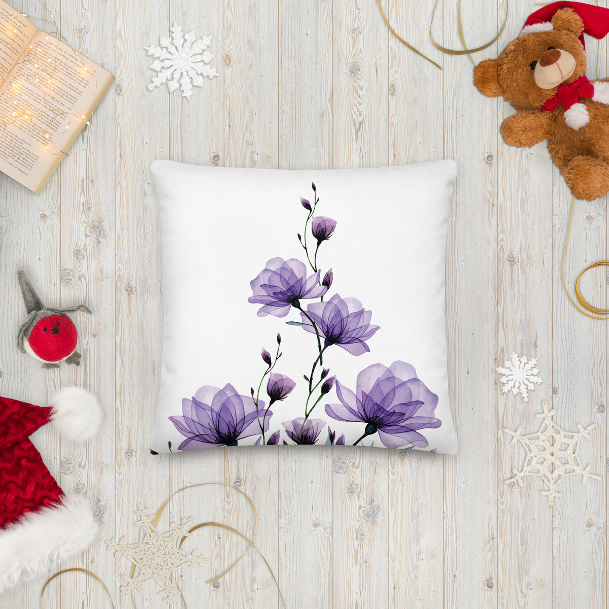 Blossom Dreams Premium Pillow - Floral Elegance - - Cushions