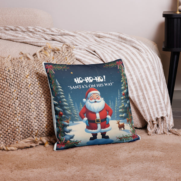 Night Before Christmas - Santa's Sleigh Ride Cushion - 18″×18″ - Pillows