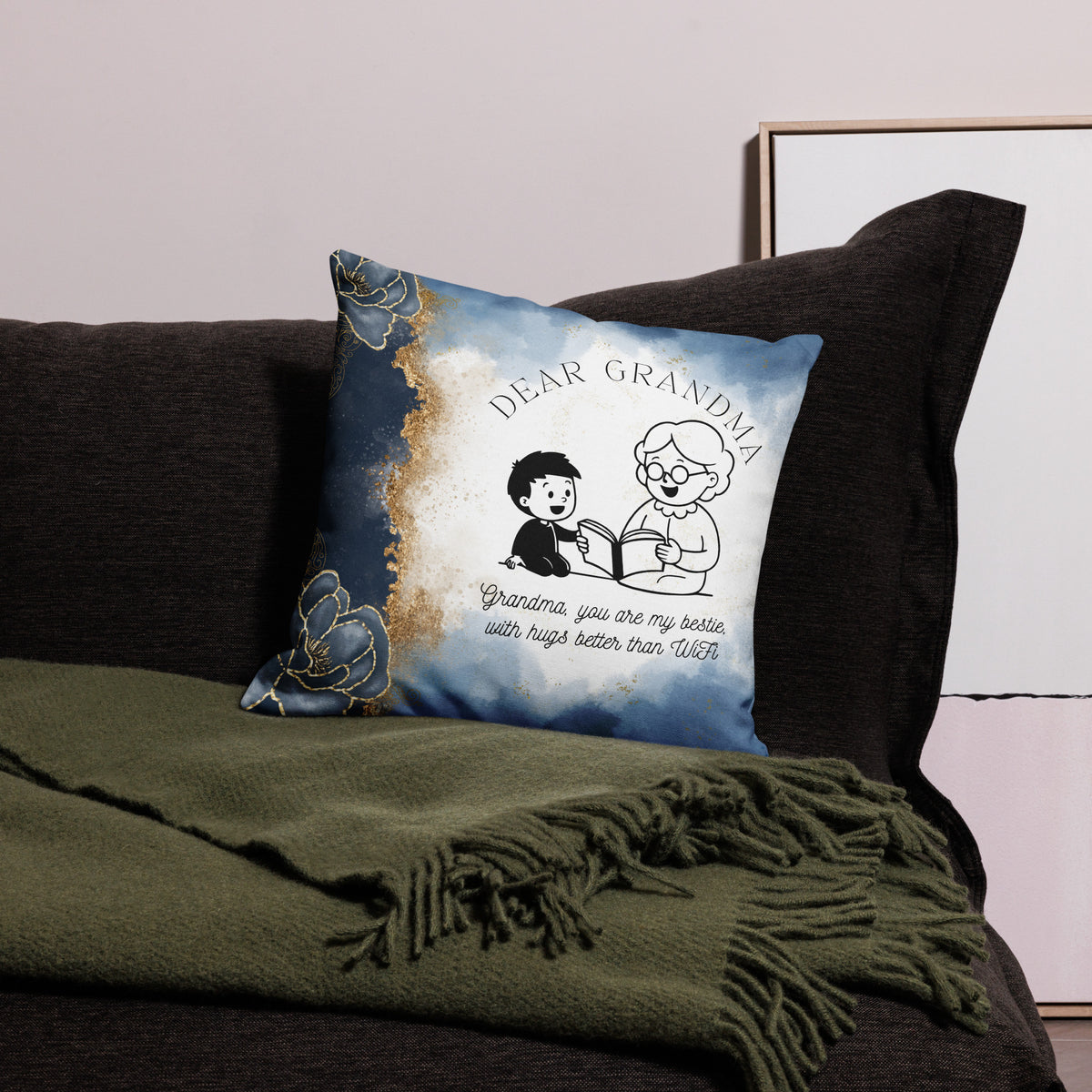 Grandma’s Love - Personalized Premium Pillow - Default Title - Pillows