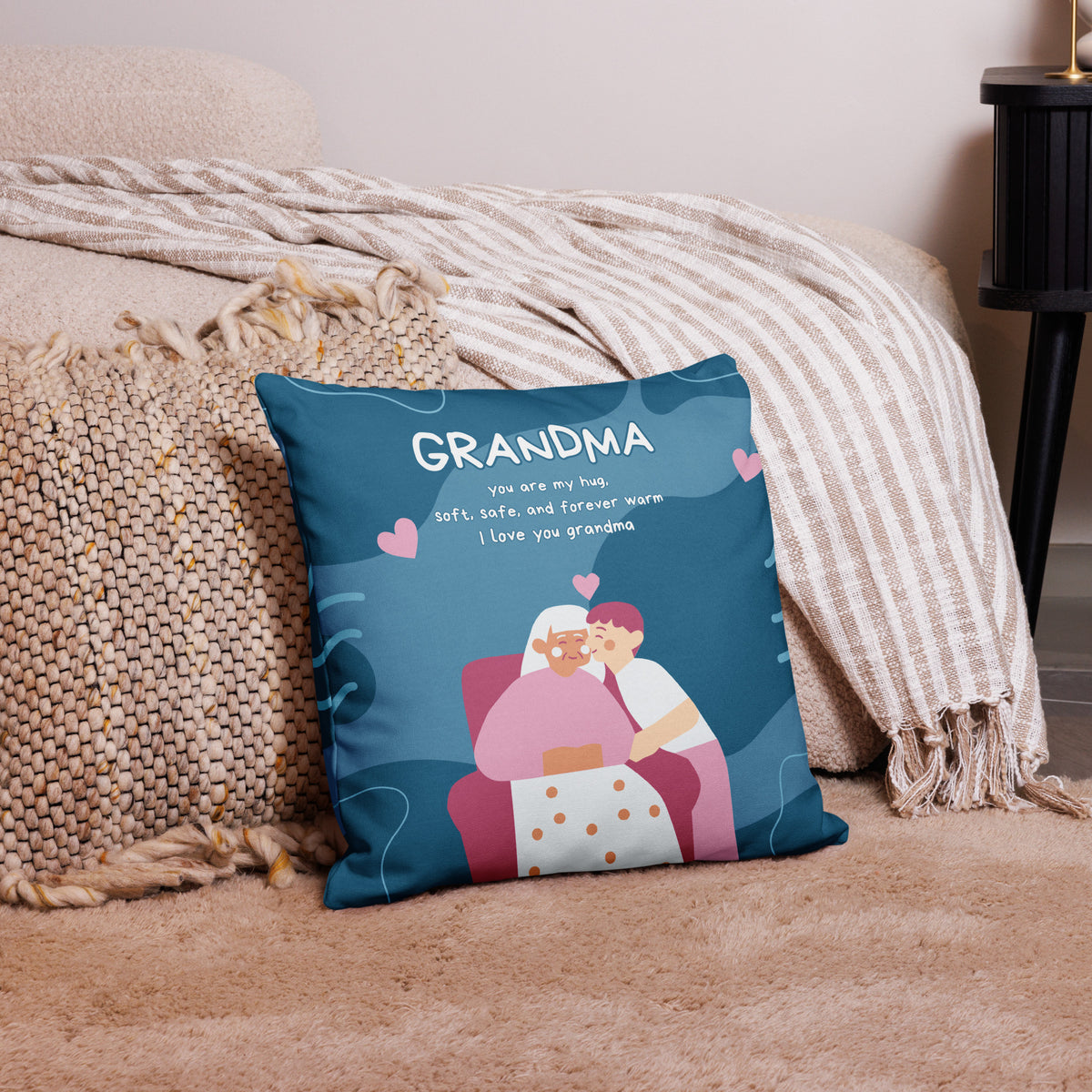 Heartfelt Hug for Grandma – Premium Pillow Gift - Default Title - Pillows