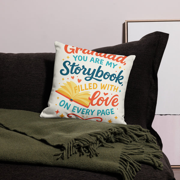 Grandad's Storybook Pillow, Filled with Love - Default Title - Pillows
