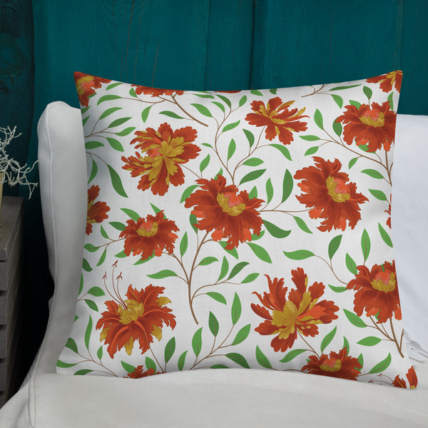 Autumn Bloom Premium Pillow – Celebrate Nature's Warmth - - Premium Pillows