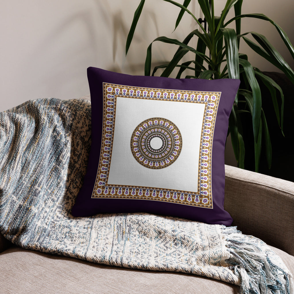 Majestic Mandala - Full Print Square Cushion - - Cushions