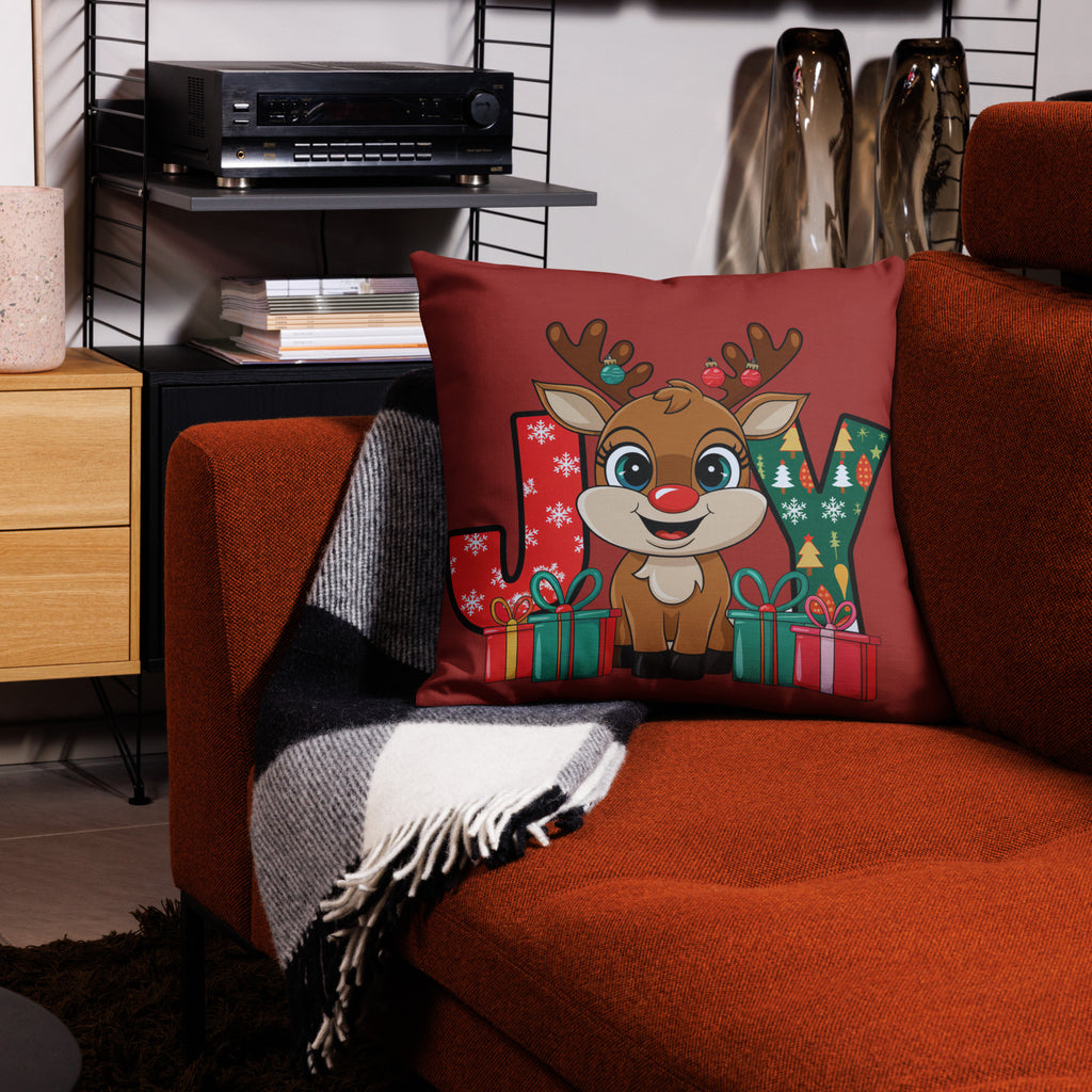 Festive Joy with Reindeer - Cozy Pillow Design - Default Title - Pillows