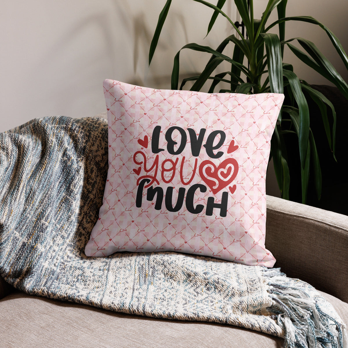 Love You So Much - A Valentine Pillow for Her - Default Title - Premium Pillows