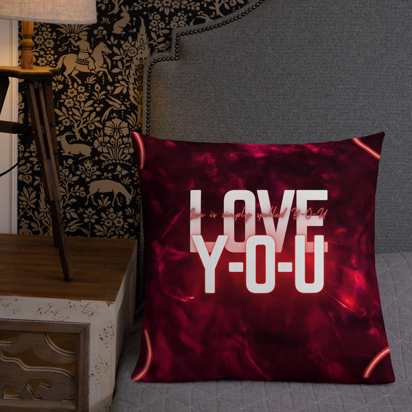 Love in Lights – Premium Valentine Pillow Gift - - Pillows