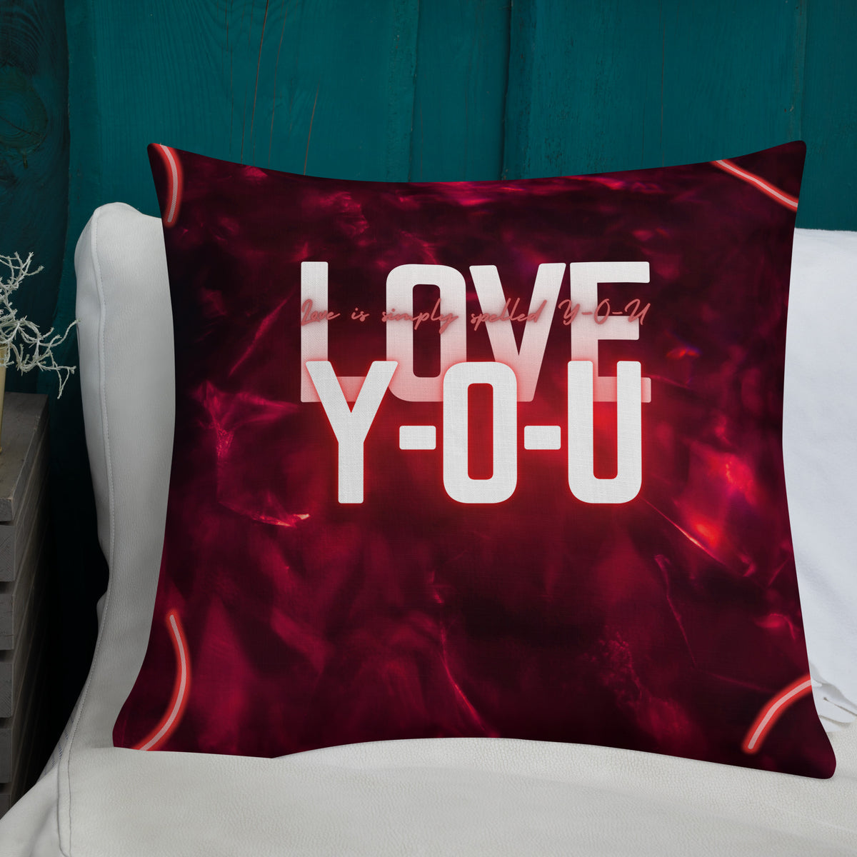 Love in Lights – Premium Valentine Pillow Gift - - Pillows