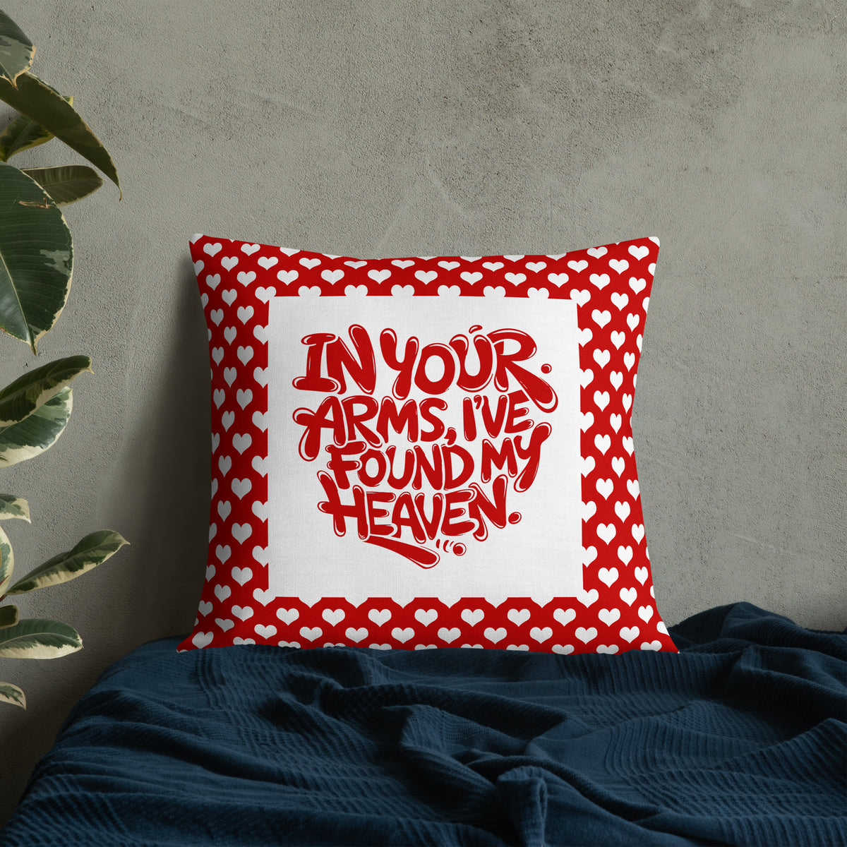 Heartfelt Haven - Valentine's Day Pillow - - Premium Pillows