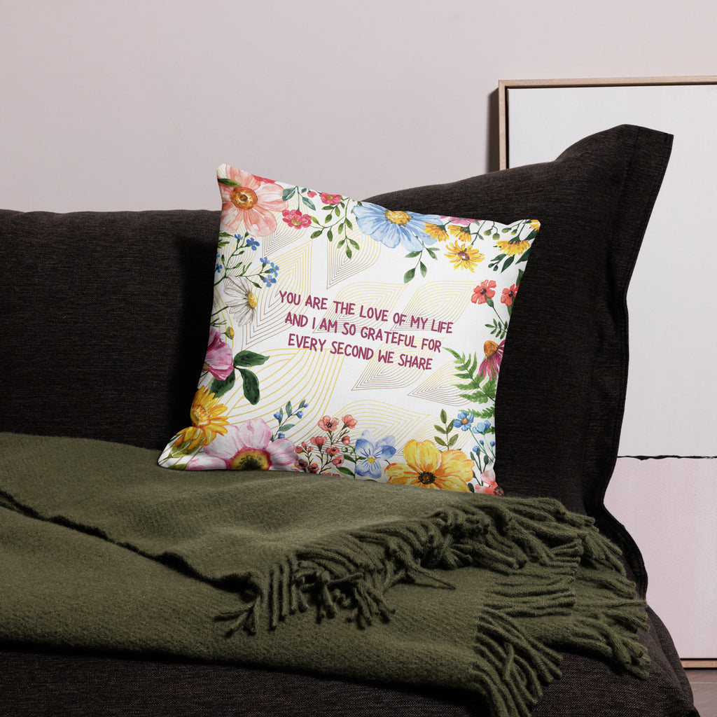 Romantic Bloom - Sentimental Pillow Design - Default Title - Premium Pilllow