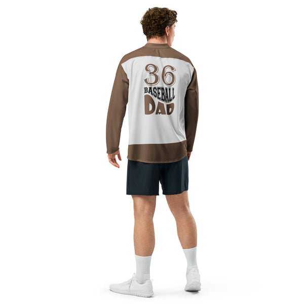 Baseball Dad Hockey Jersey – Gift Him - - Jerseys